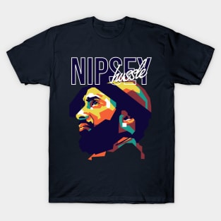 Tribute Nipsey Hussle on WPAP Art T-Shirt